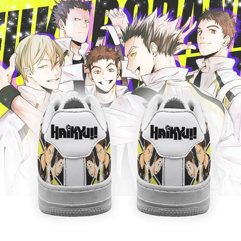 Baskets Anime Fukurodani Academy en Cuir Chaussures Basses Unisexes Anime Manga