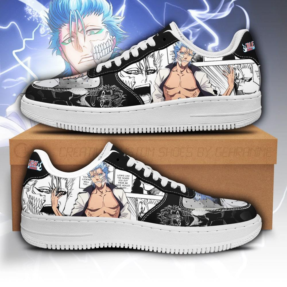 Baskets Anime Grimmjow en Cuir Chaussures Basses Unisexes Anime Manga
