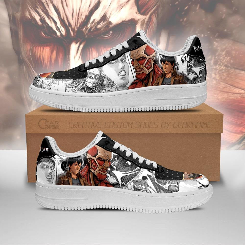 Baskets Anime Titan Giant en Cuir Chaussures Basses Unisexes Anime Manga