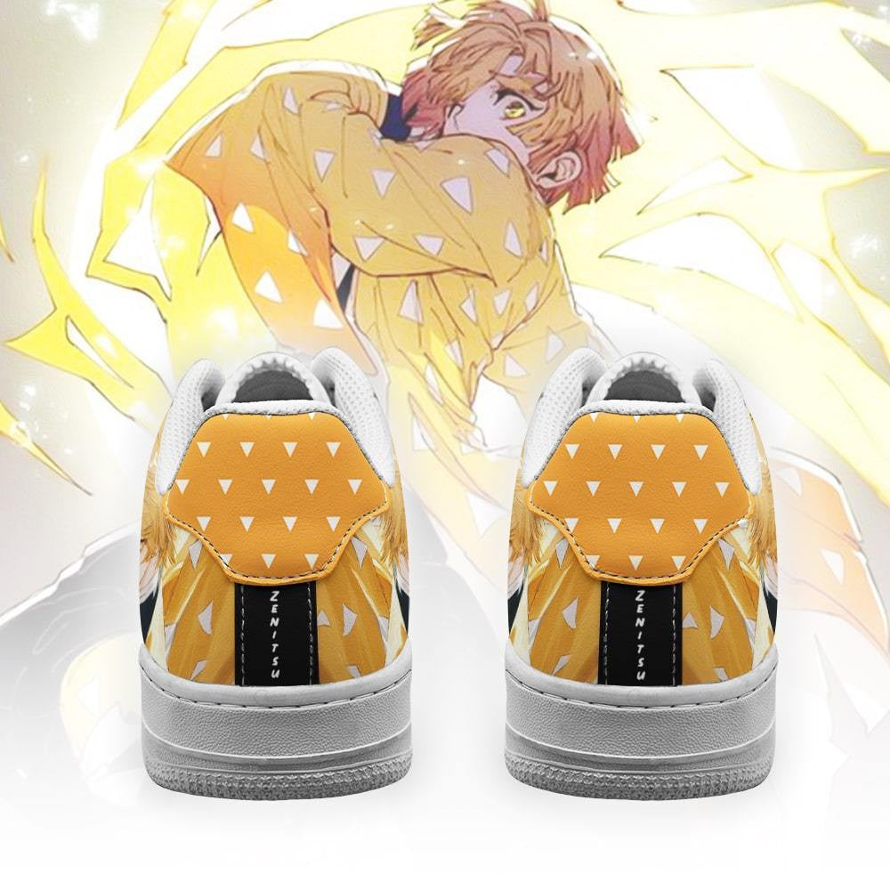 Baskets Anime Zenitsu Custom Low-Top Leather Sneakers Serious Moment en Cuir Chaussures Basses Unisexes Anime Manga