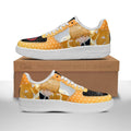 Baskets Anime Zenitsu Custom Low-Top Leather Sneakers Serious Moment en Cuir Chaussures Basses Unisexes Anime Manga