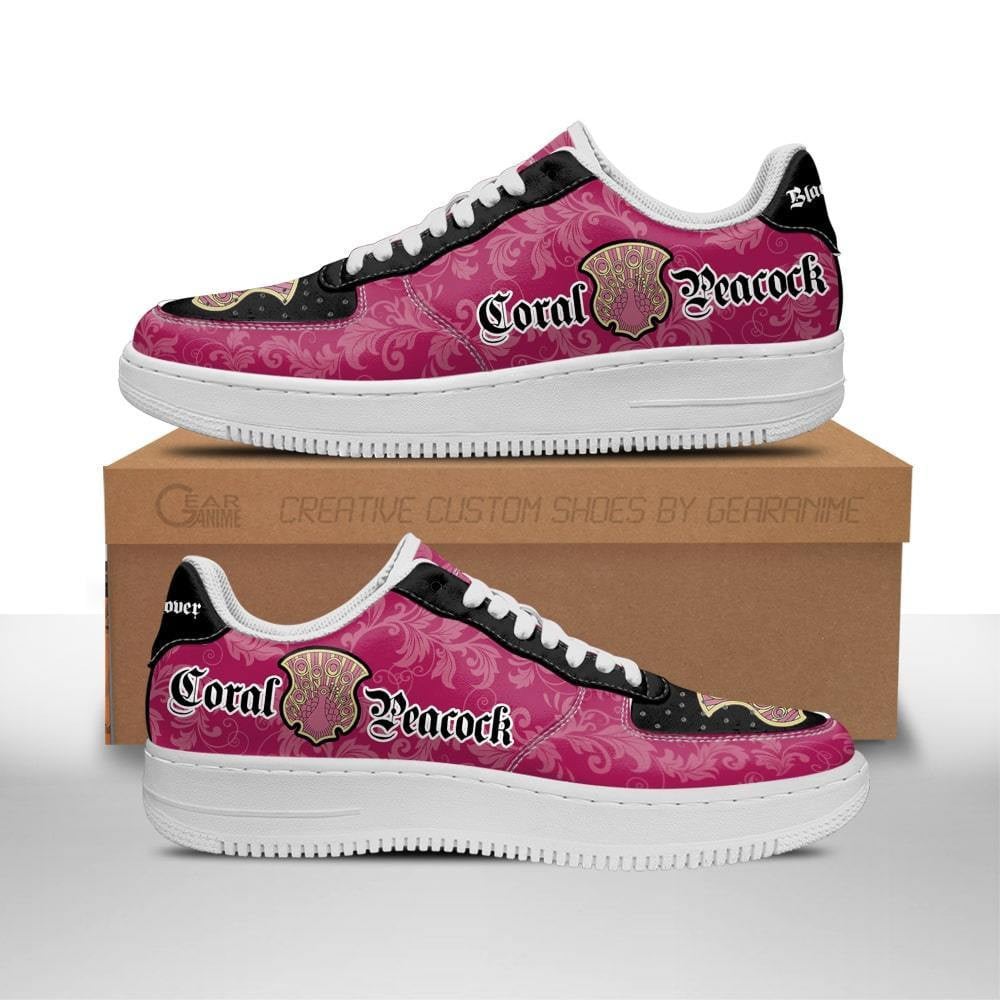 Baskets Anime Magic Knights Squad Coral Peacock en Cuir Chaussures Basses Unisexes Anime Manga