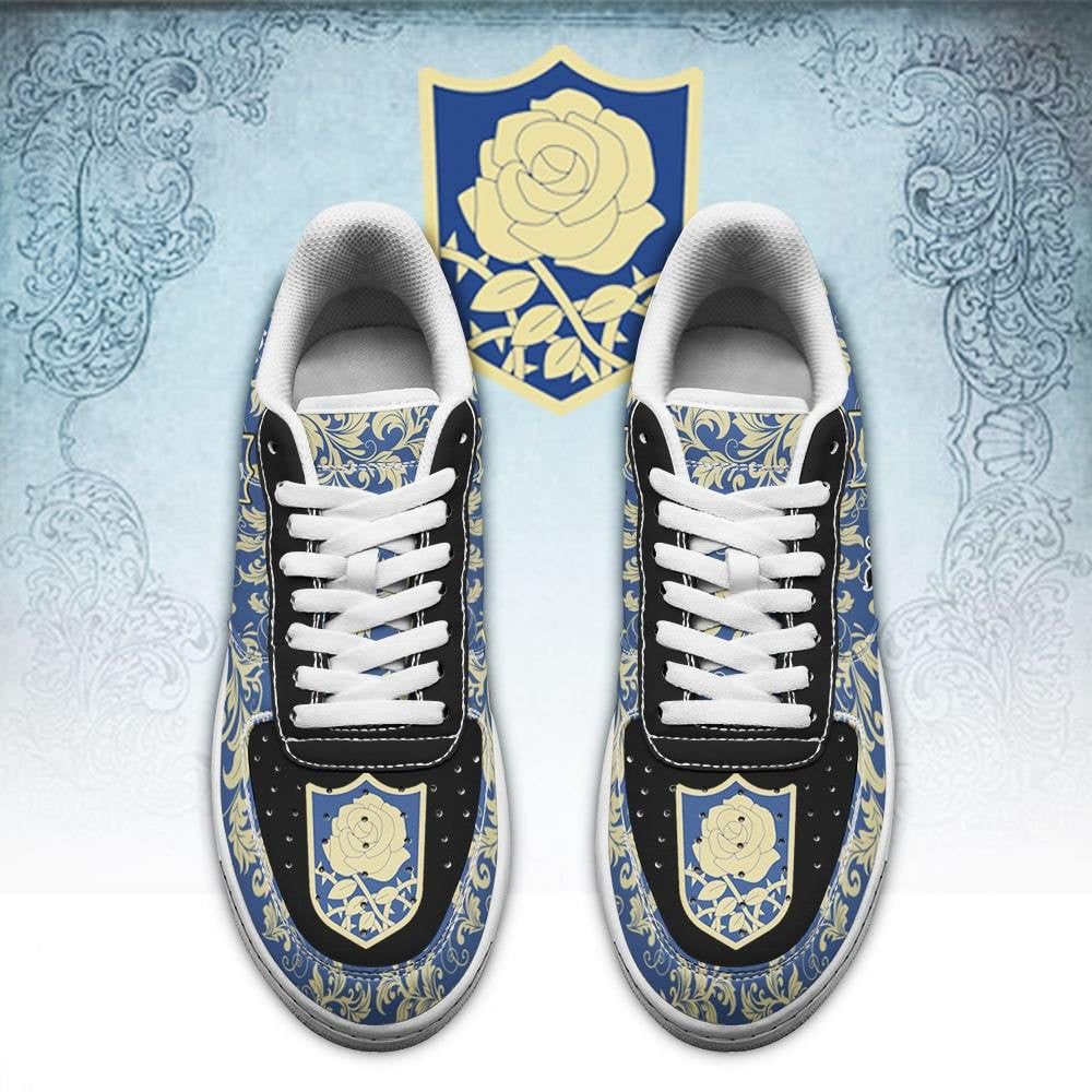 Baskets Anime Magic Knights Squad Blue Rose en Cuir Chaussures Basses Unisexes Anime Manga
