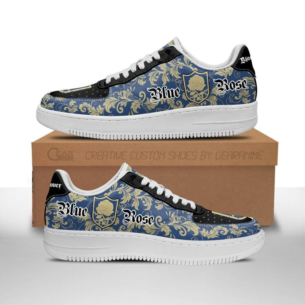 Baskets Anime Magic Knights Squad Blue Rose en Cuir Chaussures Basses Unisexes Anime Manga