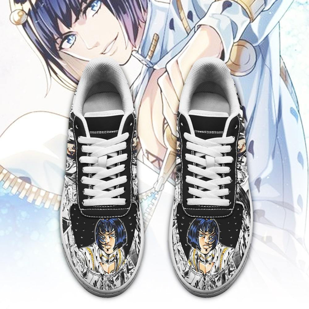 Baskets Anime Bruno Bucciarati en Cuir Chaussures Basses Unisexes Anime Manga