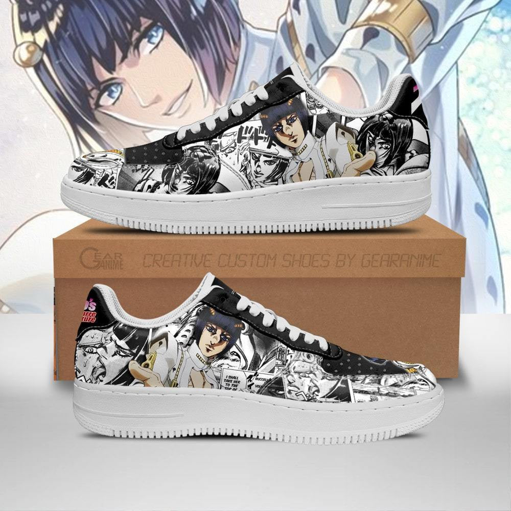 Baskets Anime Bruno Bucciarati en Cuir Chaussures Basses Unisexes Anime Manga