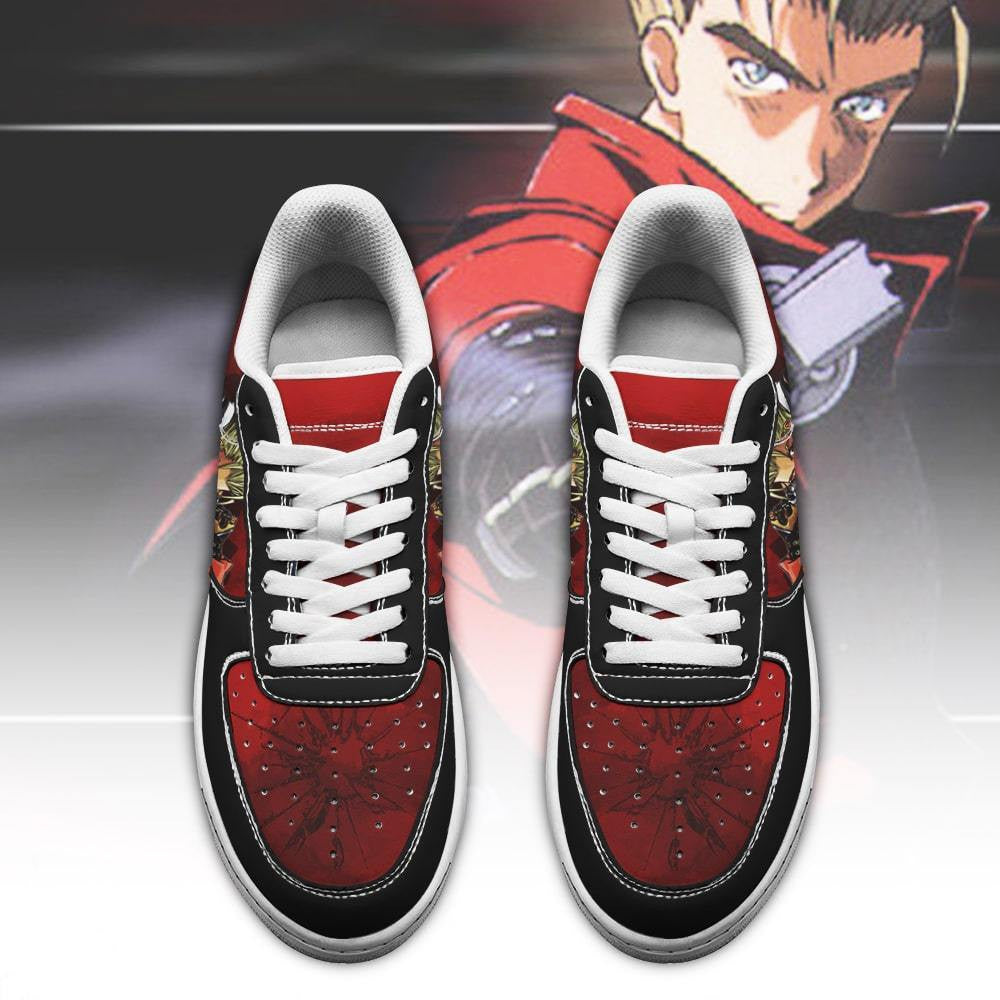 Baskets Anime Trigun Shoes Vash The Stampede Force Lows en Cuir Chaussures Basses Unisexes Anime Manga