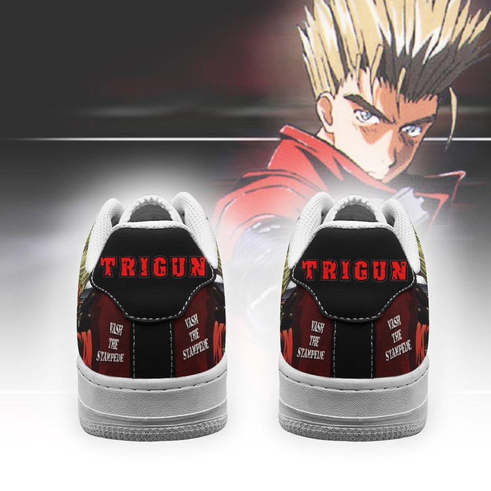 Baskets Anime Trigun Shoes Vash The Stampede Force Lows en Cuir Chaussures Basses Unisexes Anime Manga