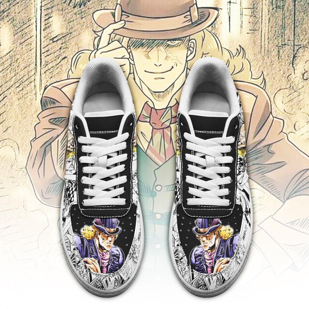 Baskets Anime Robert Speedwagon en Cuir Chaussures Basses Unisexes Anime Manga