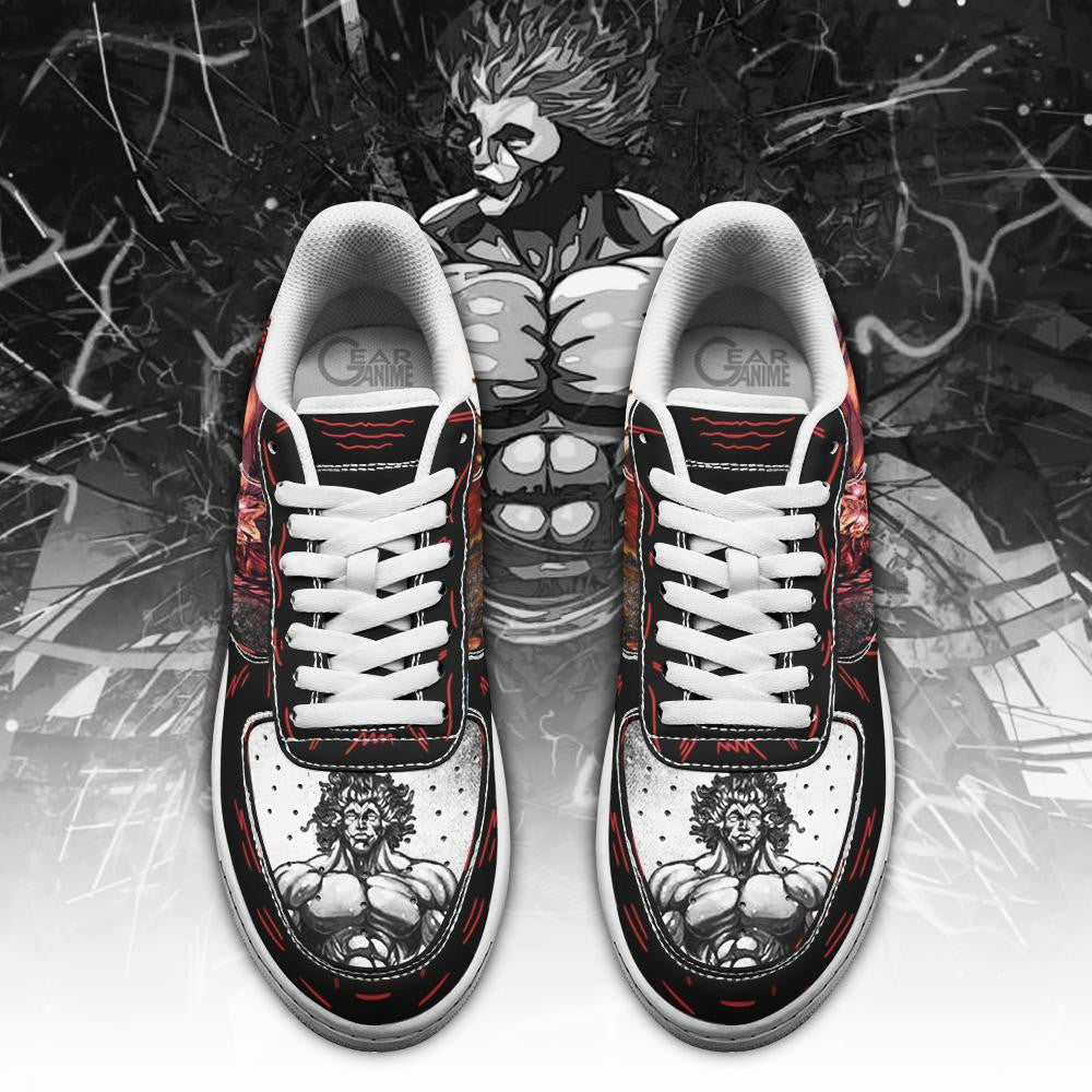 Baskets Anime Yujiro Hanma en Cuir Chaussures Basses Unisexes Anime Manga