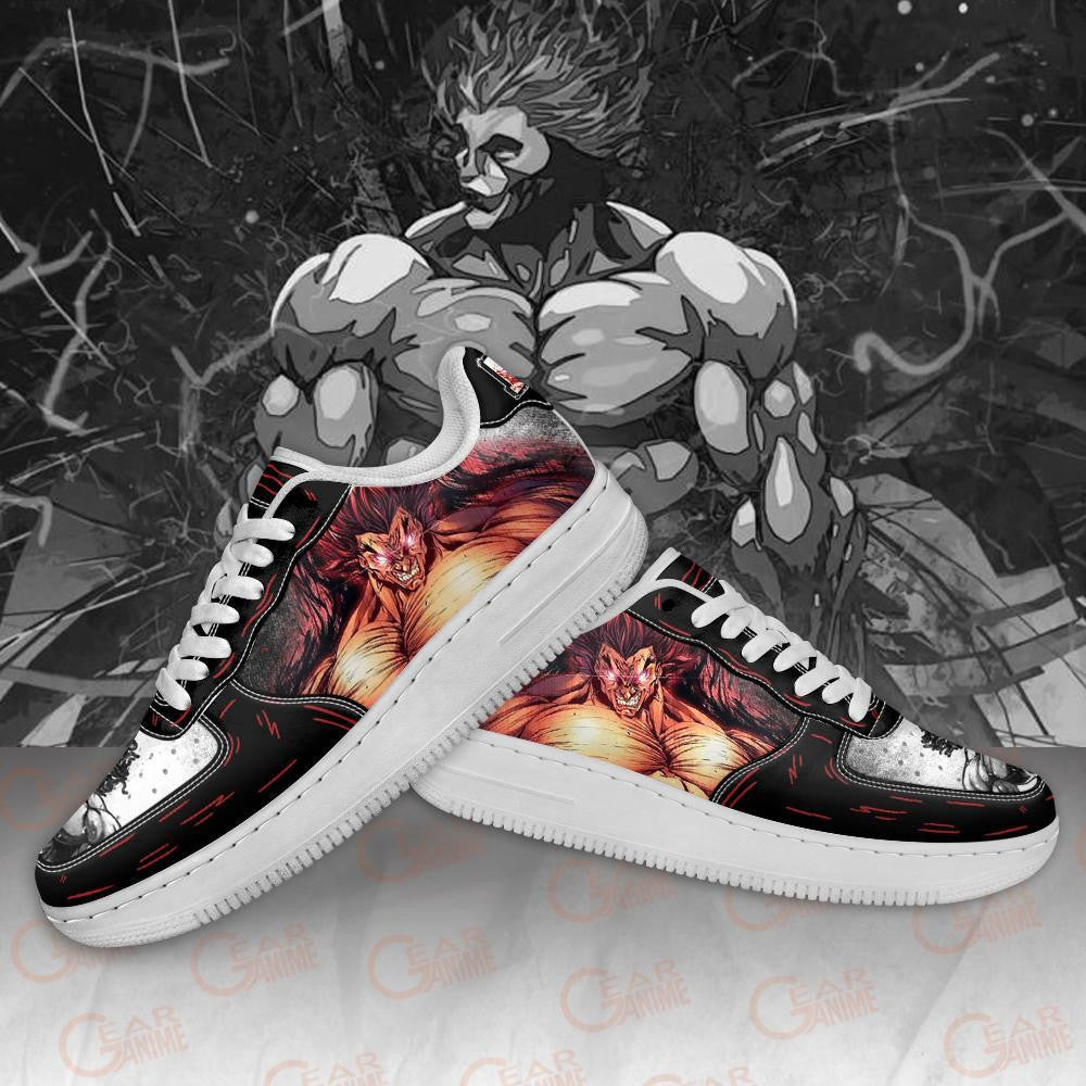 Baskets Anime Yujiro Hanma en Cuir Chaussures Basses Unisexes Anime Manga