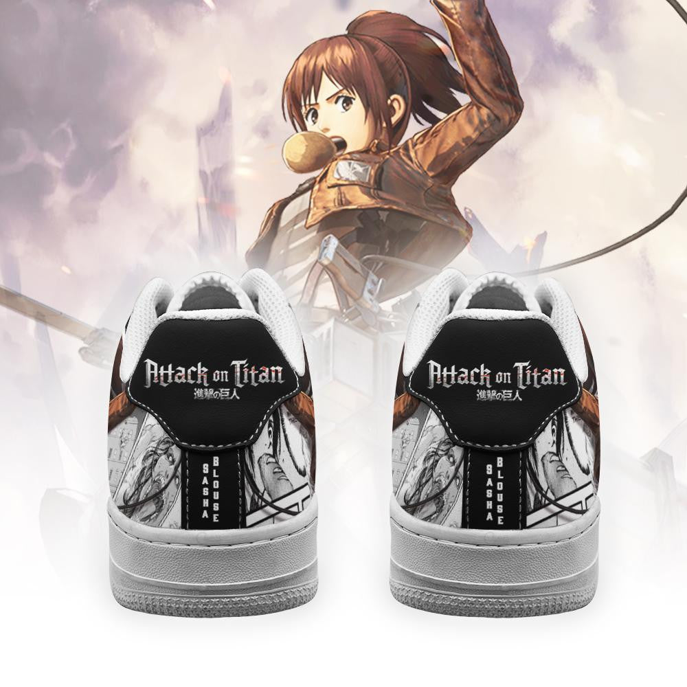 Baskets Anime AOT Sasha en Cuir Chaussures Basses Unisexes Anime Manga