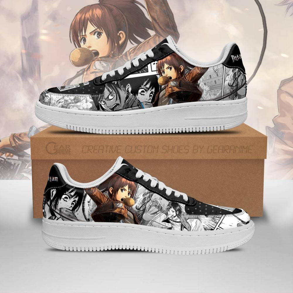 Baskets Anime AOT Sasha en Cuir Chaussures Basses Unisexes Anime Manga