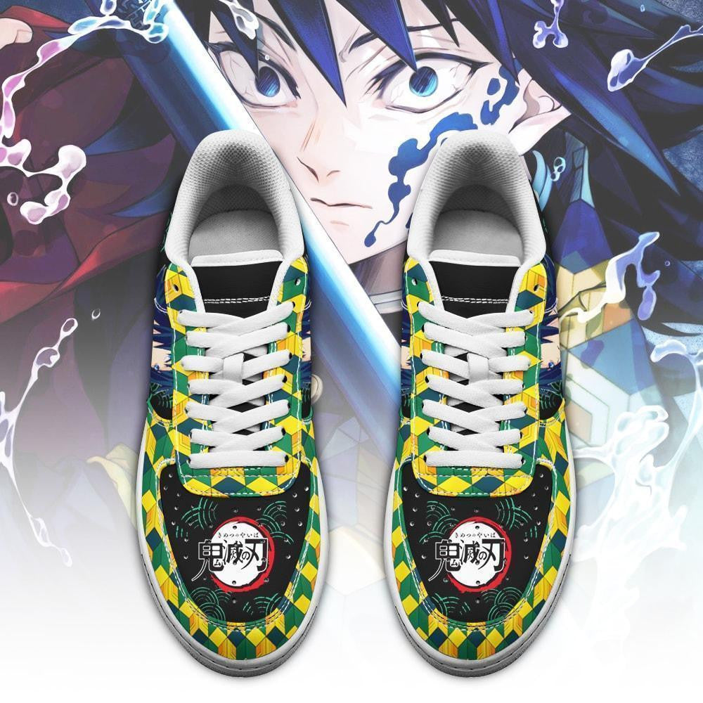 Baskets Anime Giyu en Cuir Chaussures Basses Unisexes Anime Manga