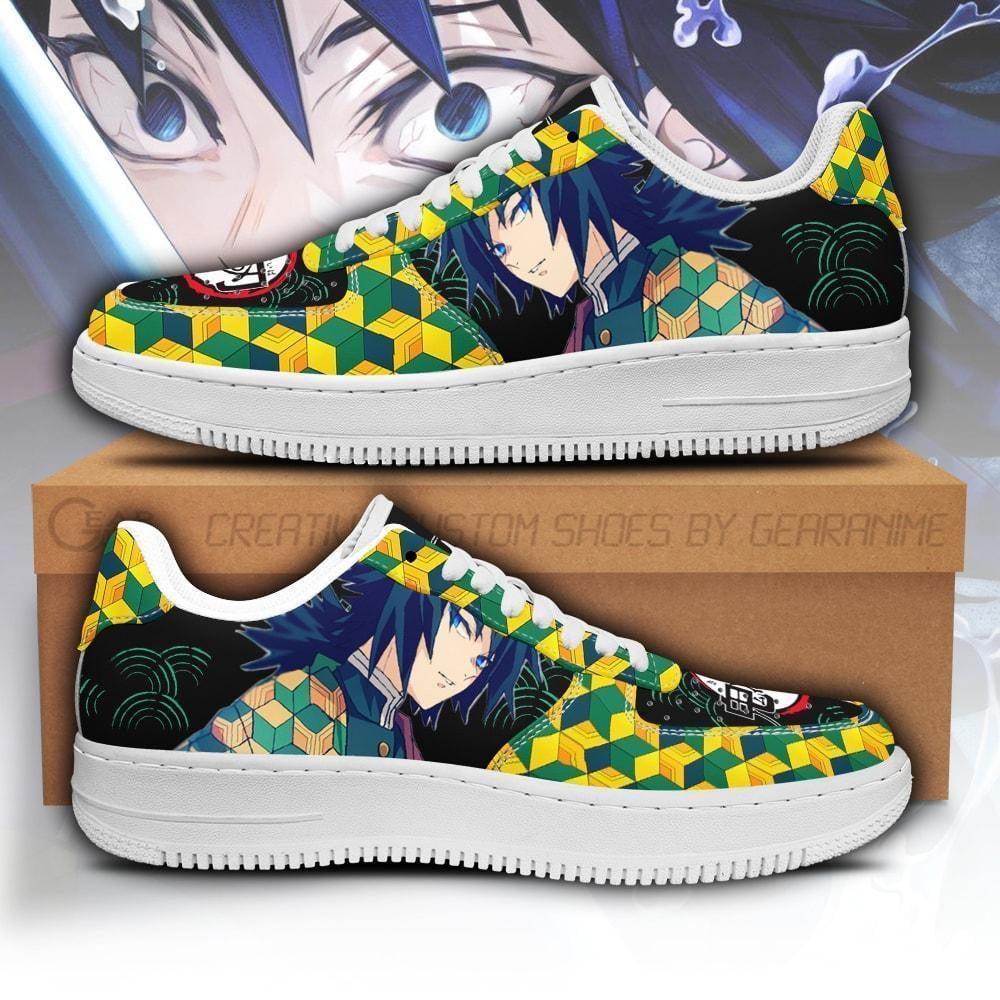 Baskets Anime Giyu en Cuir Chaussures Basses Unisexes Anime Manga