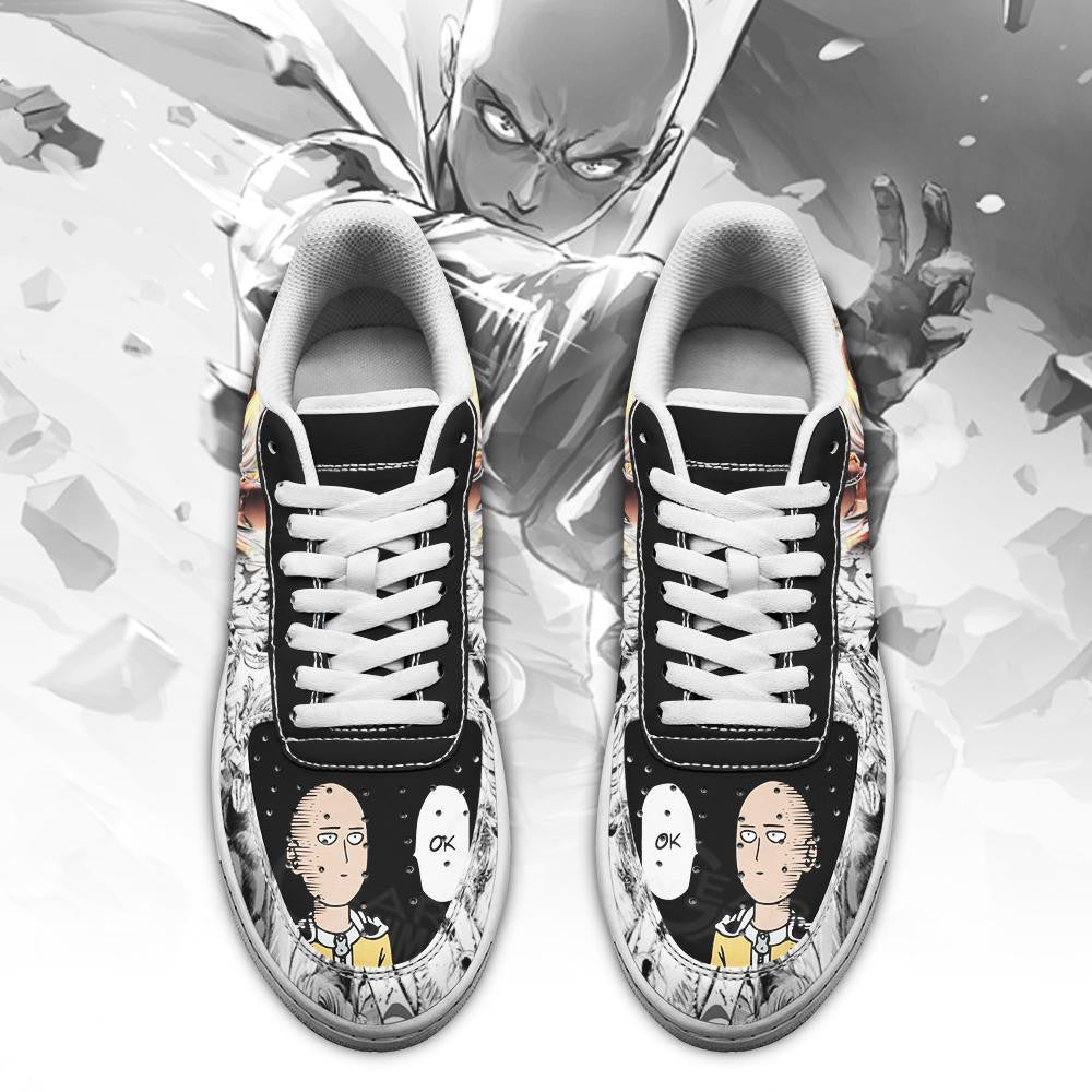 Baskets Anime Saitama OPM en Cuir Chaussures Basses Unisexes Anime Manga