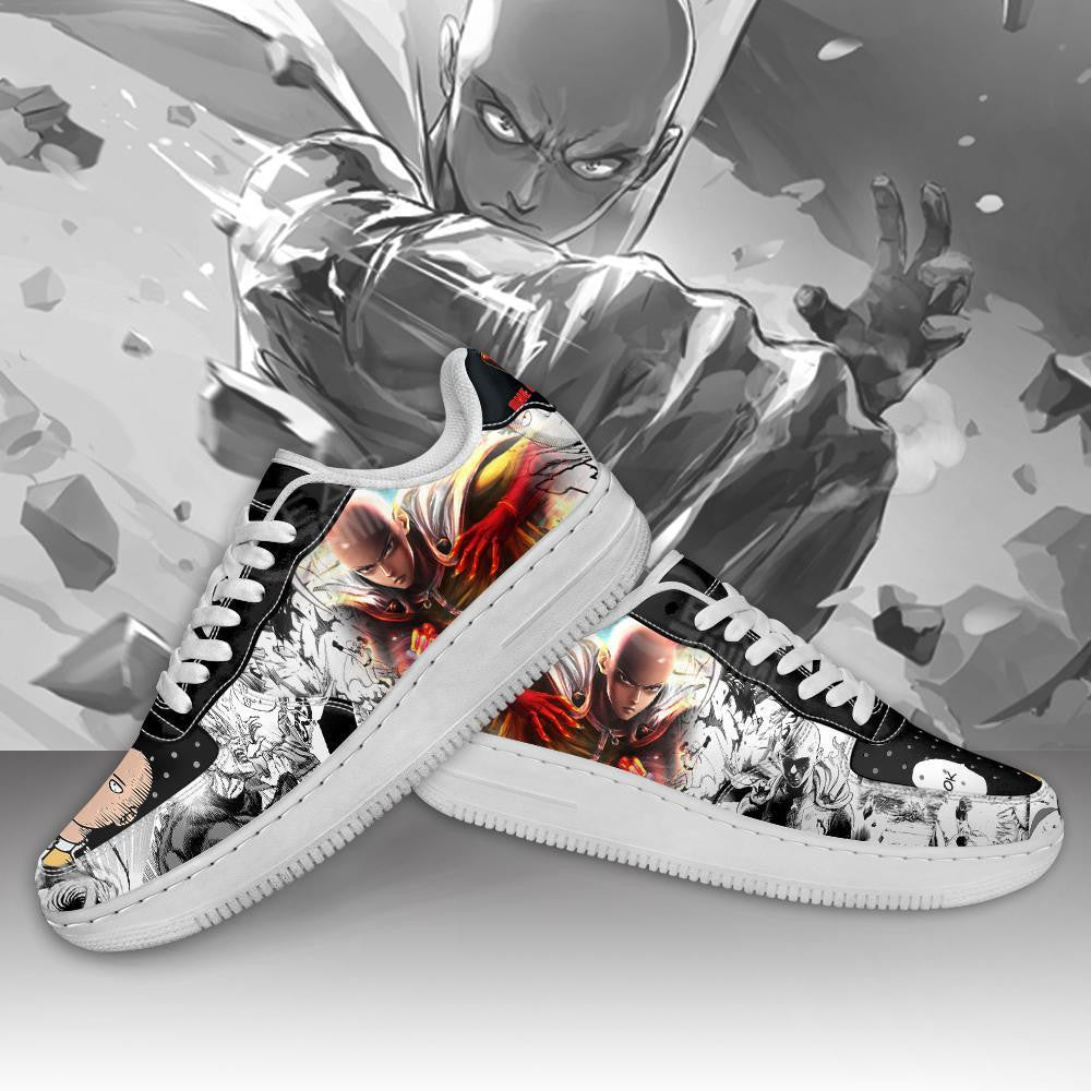 Baskets Anime Saitama OPM en Cuir Chaussures Basses Unisexes Anime Manga