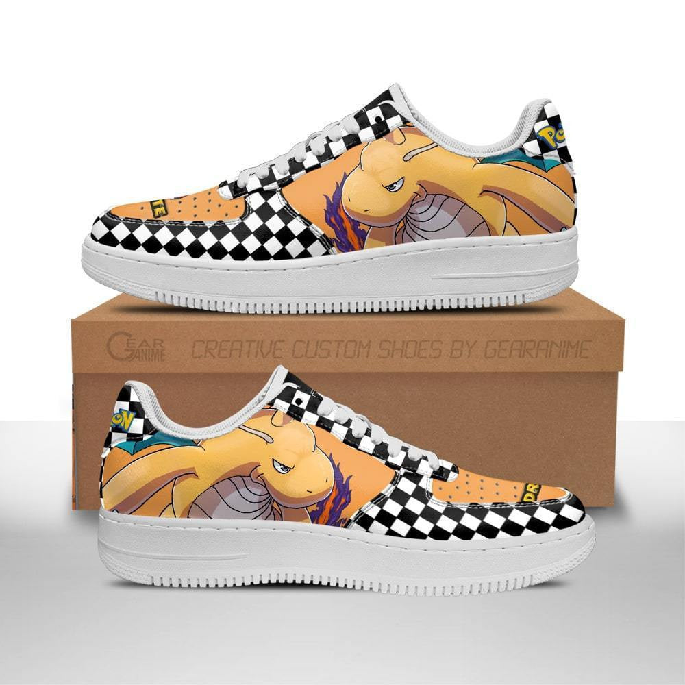 Baskets Anime Poke Dragonite en Cuir Chaussures Basses Unisexes Anime Manga