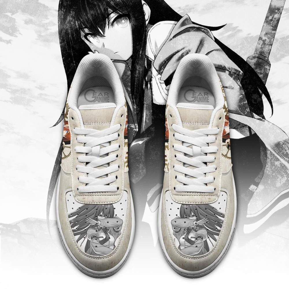 Baskets Anime Kurisu Makise en Cuir Chaussures Basses Unisexes Anime Manga