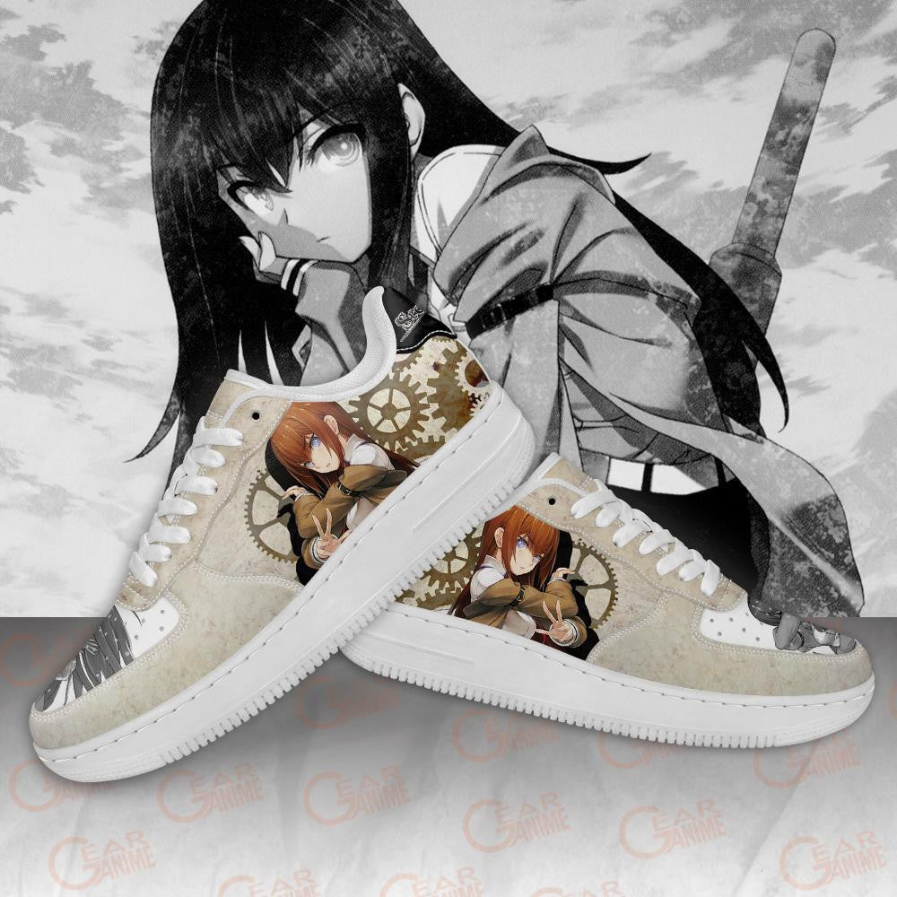 Baskets Anime Kurisu Makise en Cuir Chaussures Basses Unisexes Anime Manga