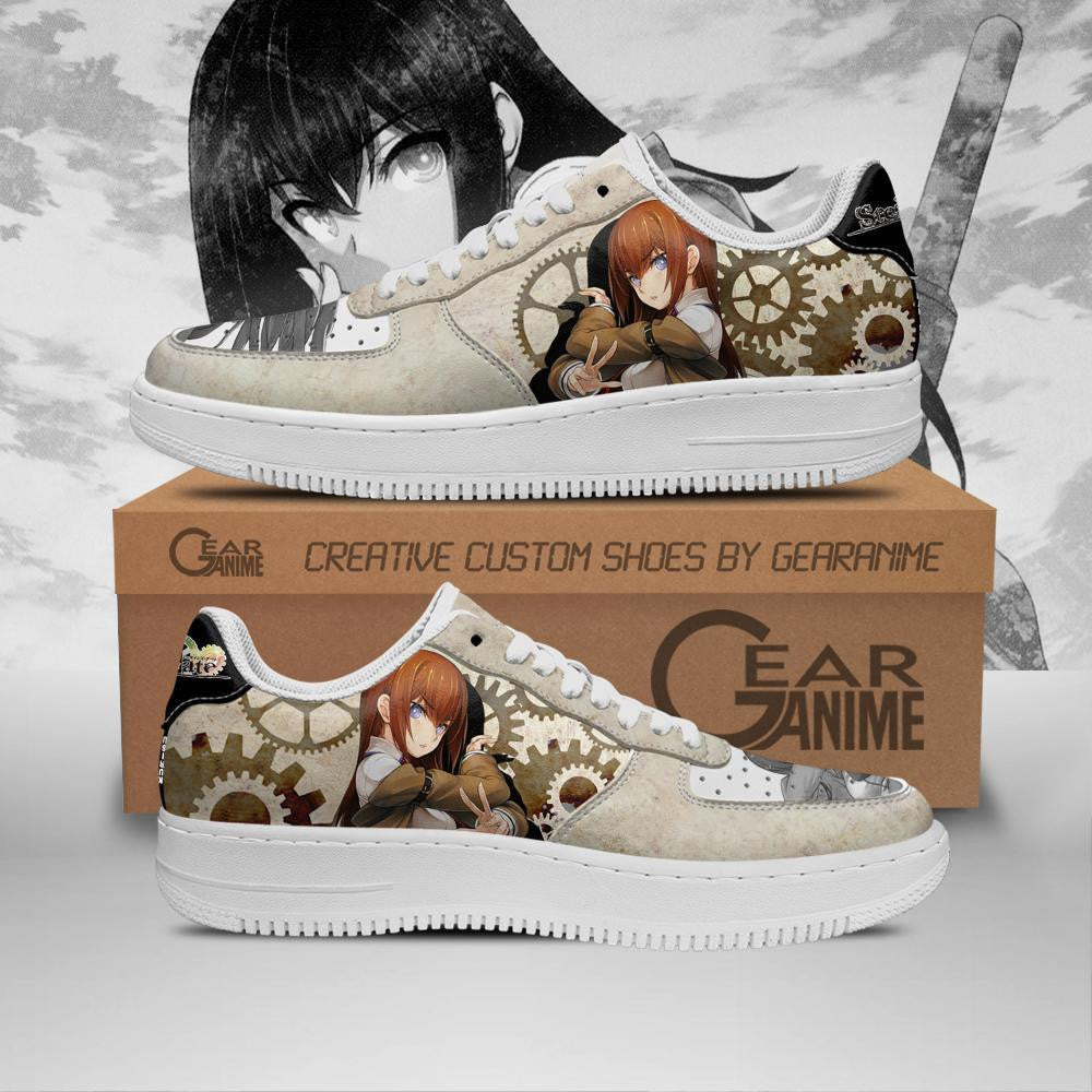 Baskets Anime Kurisu Makise en Cuir Chaussures Basses Unisexes Anime Manga