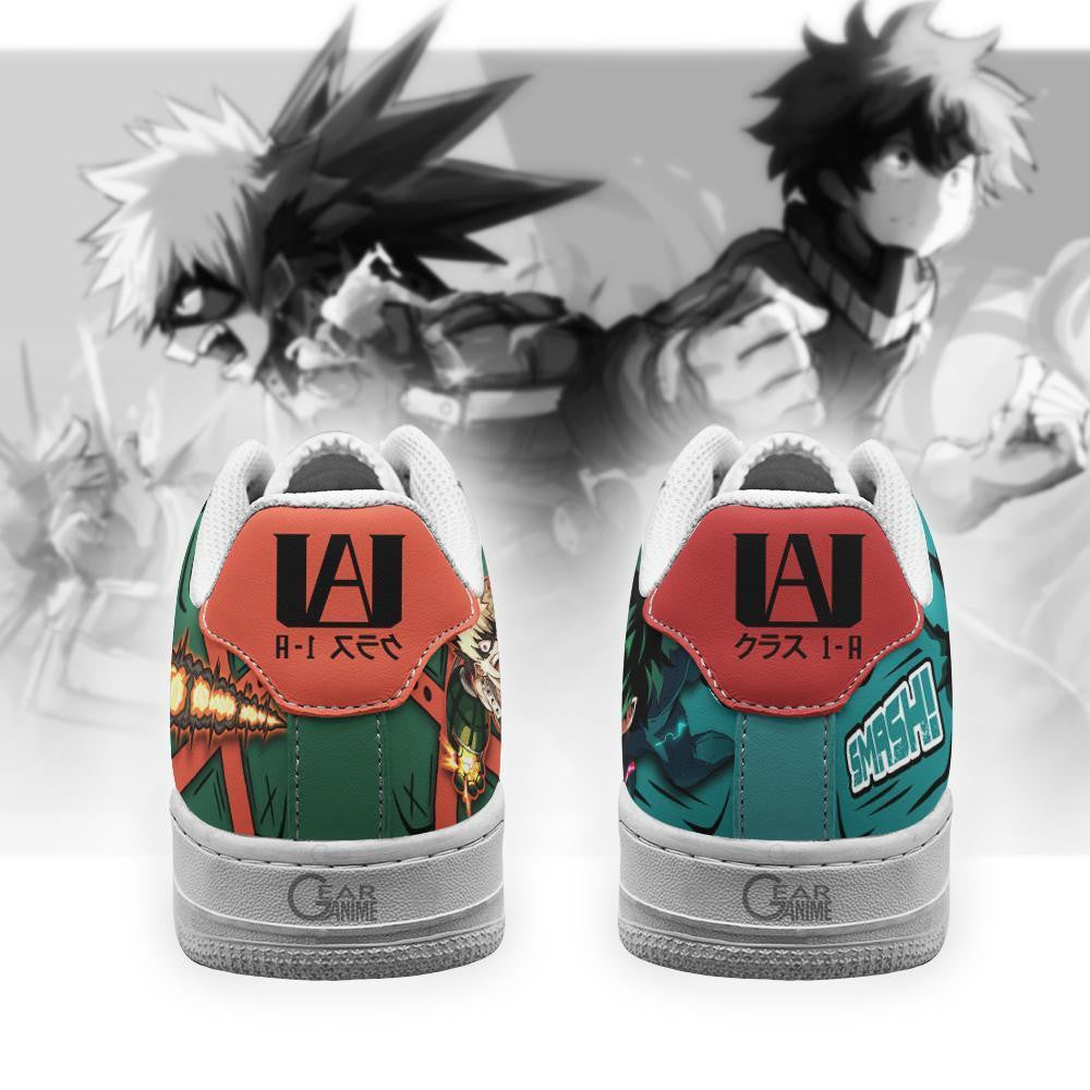 Baskets Anime Deku and Bakugo en Cuir Chaussures Basses Unisexes Anime Manga