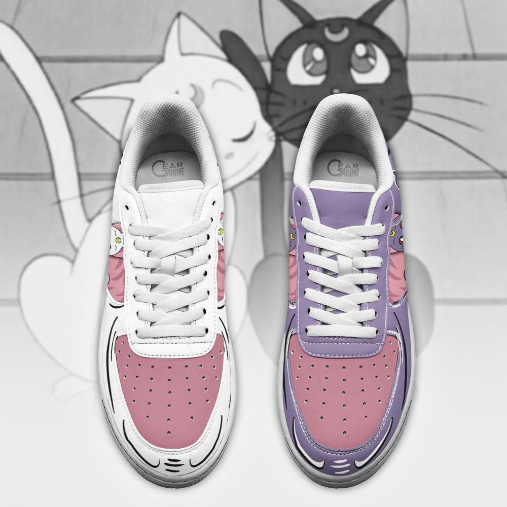 Baskets Anime Luna and Artemis en Cuir Chaussures Basses Unisexes Anime Manga