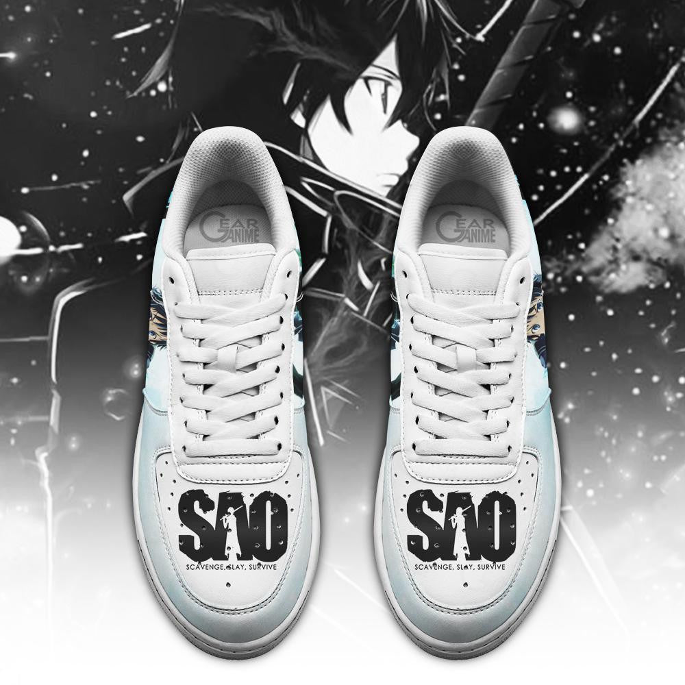 Baskets Anime Kirito en Cuir Chaussures Basses Unisexes Anime Manga