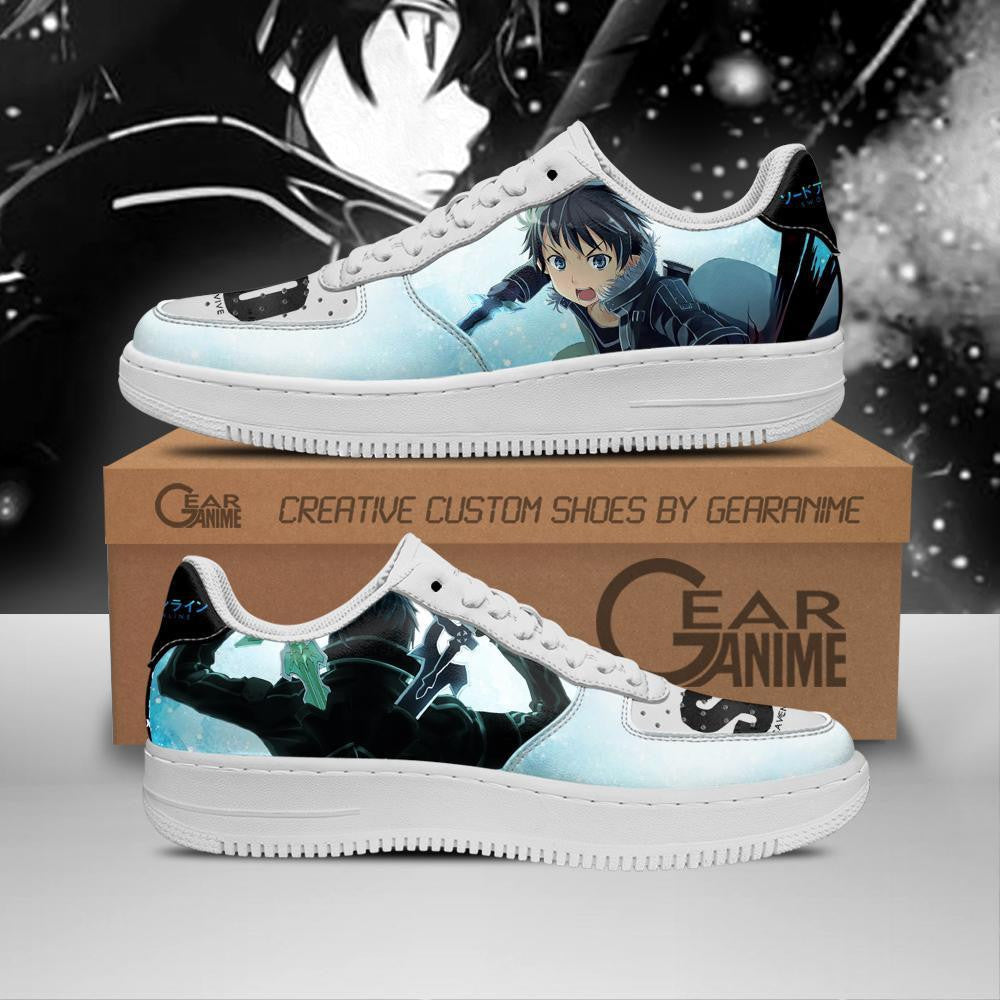 Baskets Anime Kirito en Cuir Chaussures Basses Unisexes Anime Manga