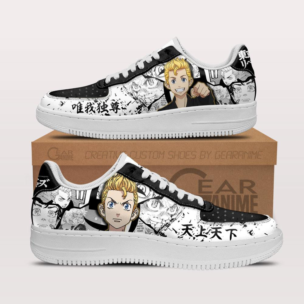 Baskets Anime Takemichi Hanagaki en Cuir Chaussures Basses Unisexes Anime Manga