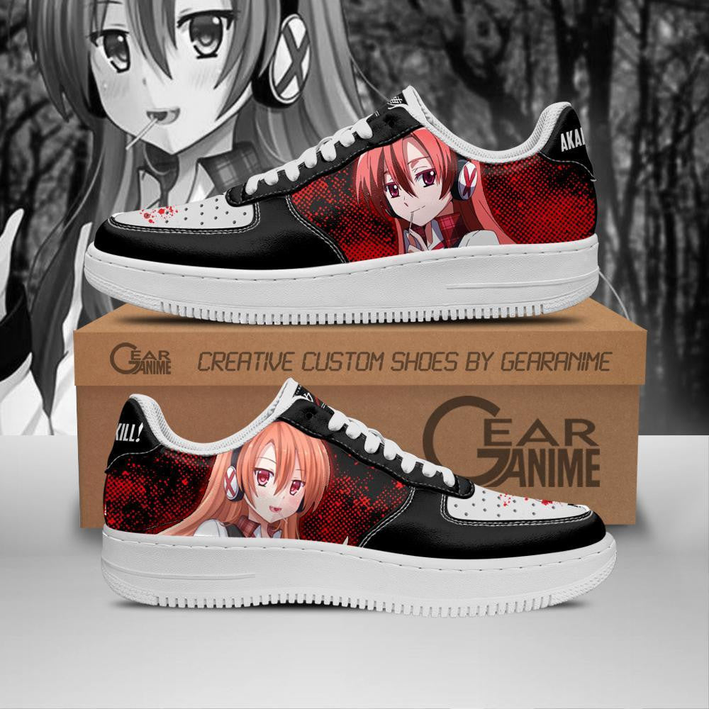 Baskets Anime Akame Ga Kill Chelsea en Cuir Chaussures Basses Unisexes Anime Manga
