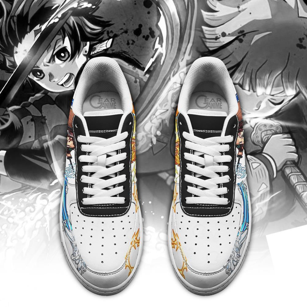 Baskets Anime Tanjiro & Zenitsu en Cuir Chaussures Basses Unisexes Demon Slayer