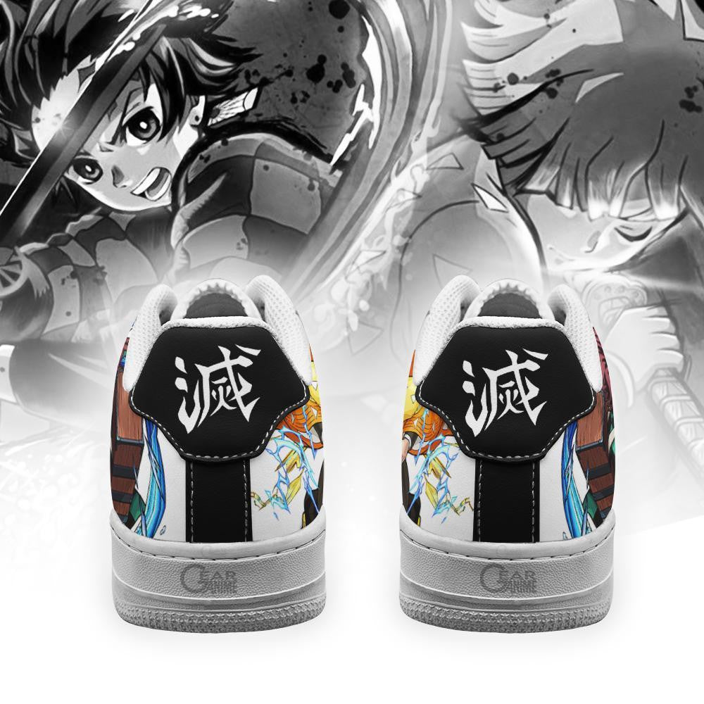 Baskets Anime Tanjiro & Zenitsu en Cuir Chaussures Basses Unisexes Demon Slayer