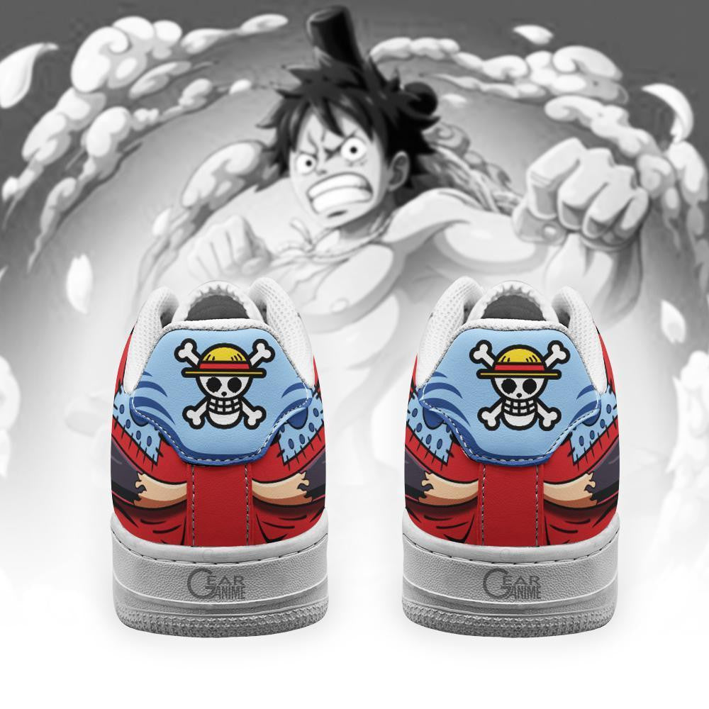 Baskets Anime Luffy Gomu Haki en Cuir Chaussures Basses Unisexes One Piece