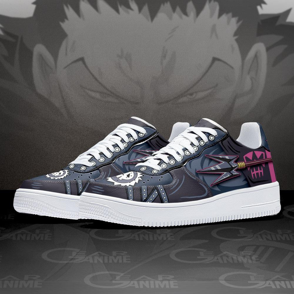 Baskets Anime Charlotte Katakuri Trident en Cuir Chaussures Basses Unisexes Anime Manga