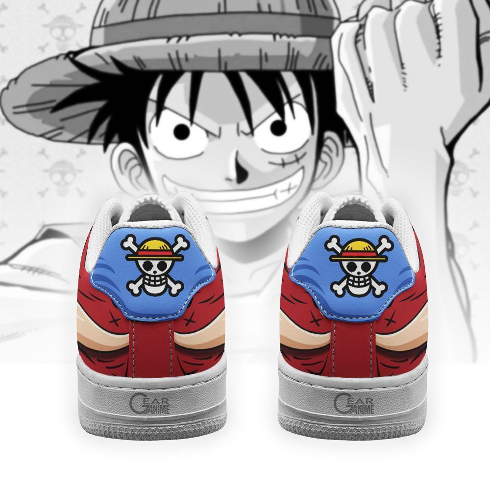Baskets Anime Luffy Gomu Gomu en Cuir Chaussures Basses Unisexes One Piece