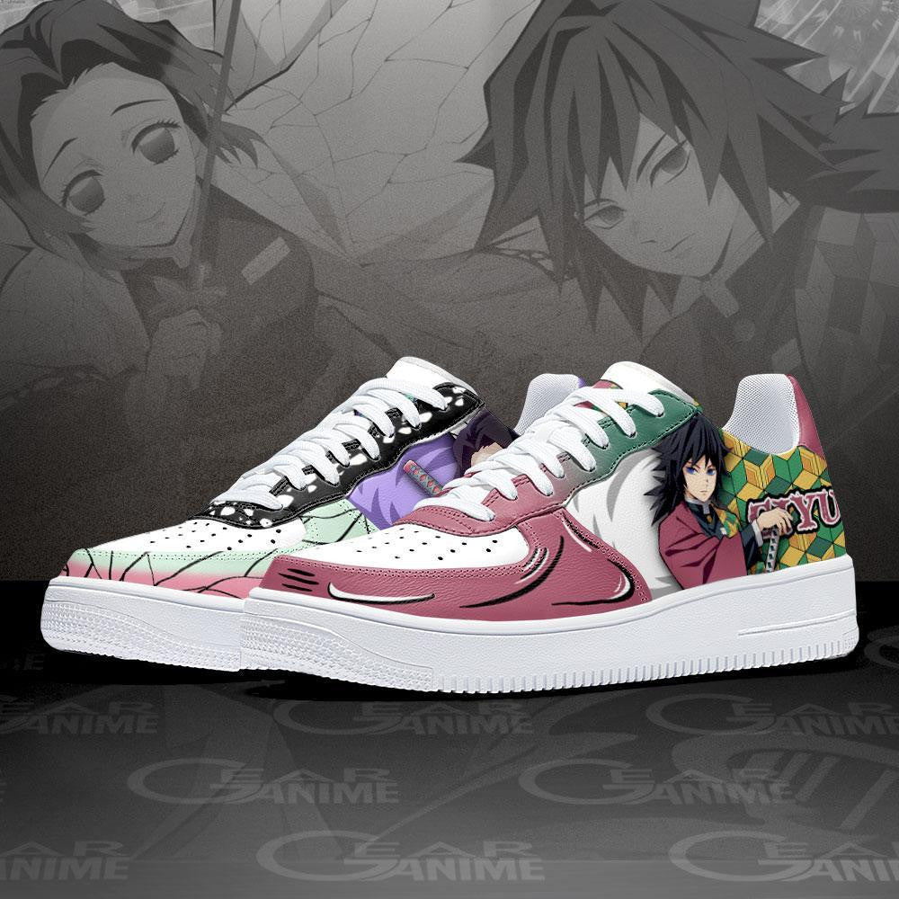 Baskets Anime Shinobu and Giyuu en Cuir Chaussures Basses Unisexes Anime Manga