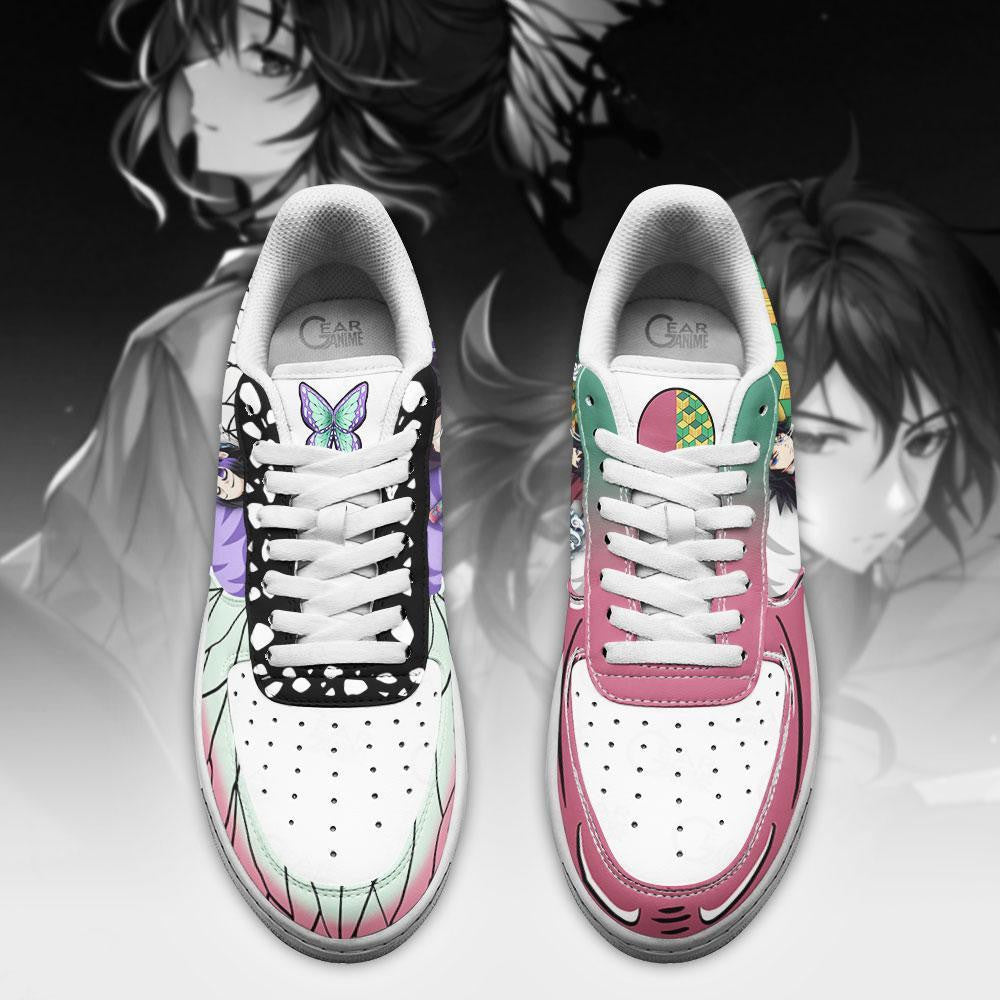 Baskets Anime Shinobu and Giyuu en Cuir Chaussures Basses Unisexes Anime Manga