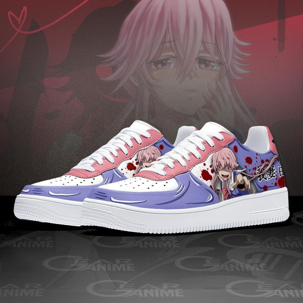 Baskets Anime Yuno Gasai en Cuir Chaussures Basses Unisexes Anime Manga