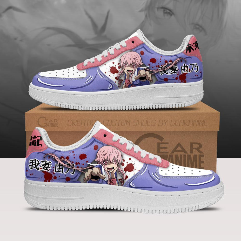 Baskets Anime Yuno Gasai en Cuir Chaussures Basses Unisexes Anime Manga