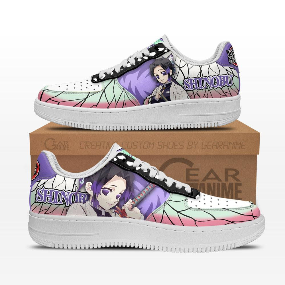 Baskets Anime Shinobu en Cuir Chaussures Basses Unisexes Anime Manga