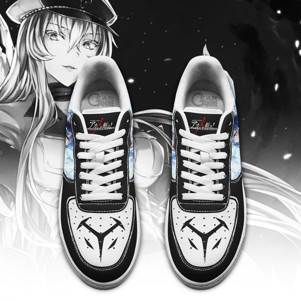 Baskets Anime Akame Ga Kill Esdeath en Cuir Chaussures Basses Unisexes Anime Manga