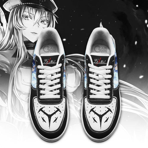 Baskets Anime Akame Ga Kill Esdeath en Cuir Chaussures Basses Unisexes Anime Manga