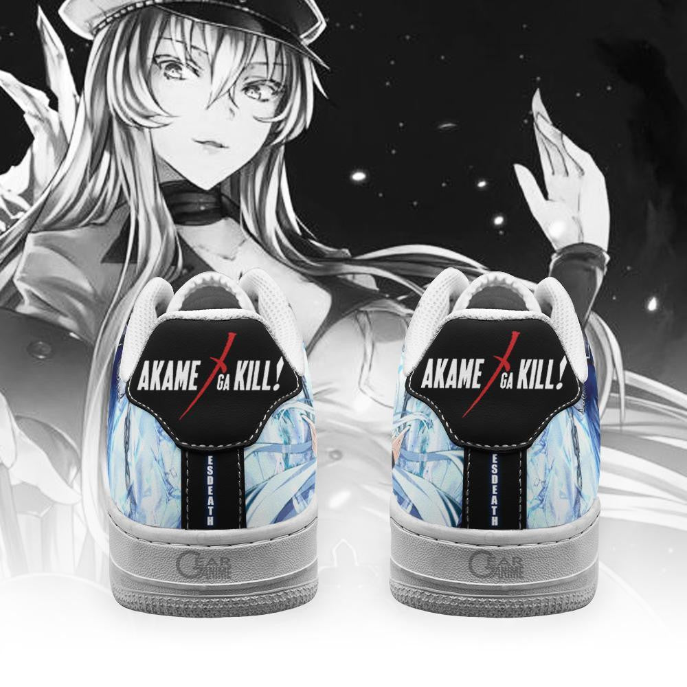 Baskets Anime Akame Ga Kill Esdeath en Cuir Chaussures Basses Unisexes Anime Manga