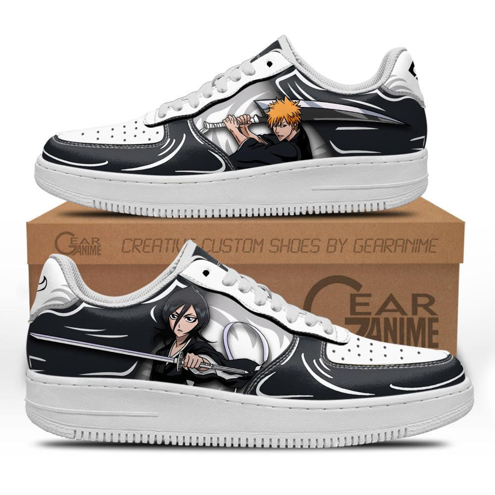 Baskets Anime Ichigo And Rukia en Cuir Chaussures Basses Unisexes Anime Manga