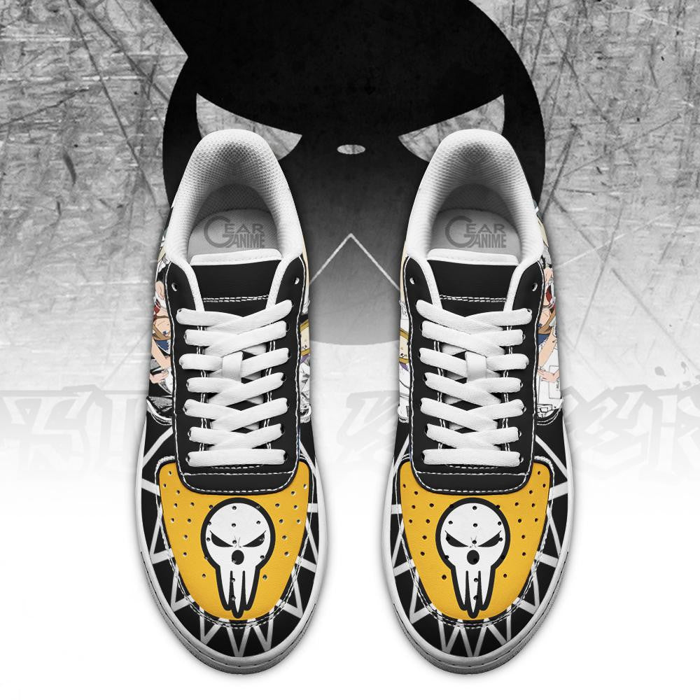 Baskets Anime Soul Eater Custom Low-Top Leather Sneakers Manga Custom Comfort Fit en Cuir Chaussures Basses Unisexes Anime Manga