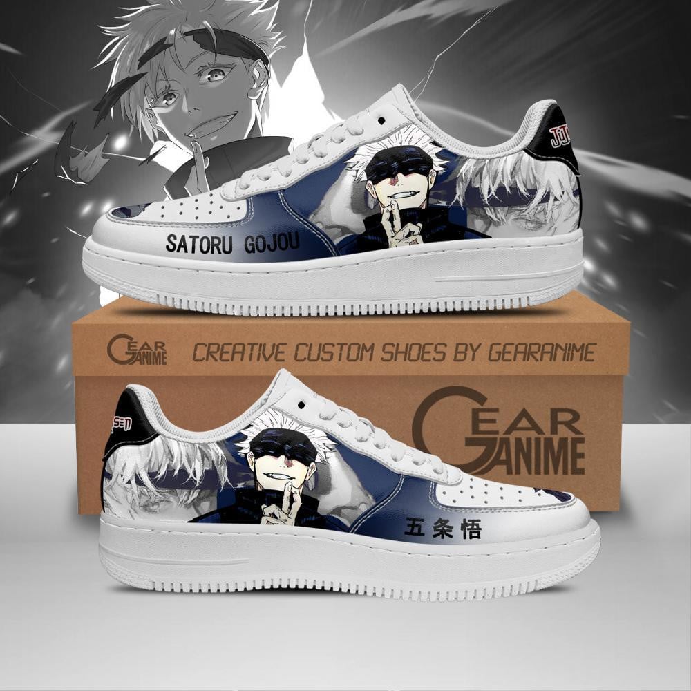 Baskets Anime Satoru Gojou en Cuir Chaussures Basses Unisexes Jujutsu Kaisen