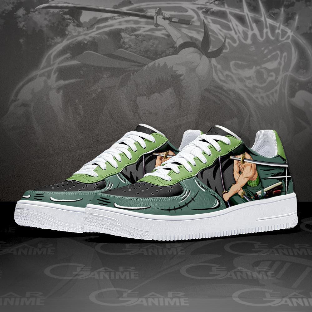 Baskets Anime Zoro Santoryu en Cuir Chaussures Basses Unisexes One Piece