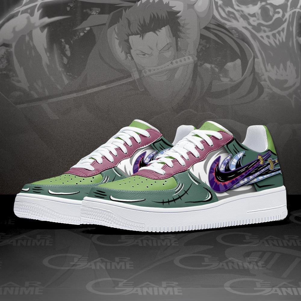 Baskets Anime Roronoa Zoro en Cuir Chaussures Basses Unisexes One Piece