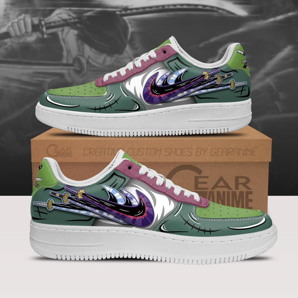 Baskets Anime Roronoa Zoro en Cuir Chaussures Basses Unisexes One Piece